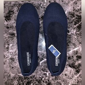 Cushionaire Tyra Knit Ballet Flats Navy Blue Women’s size 8.5